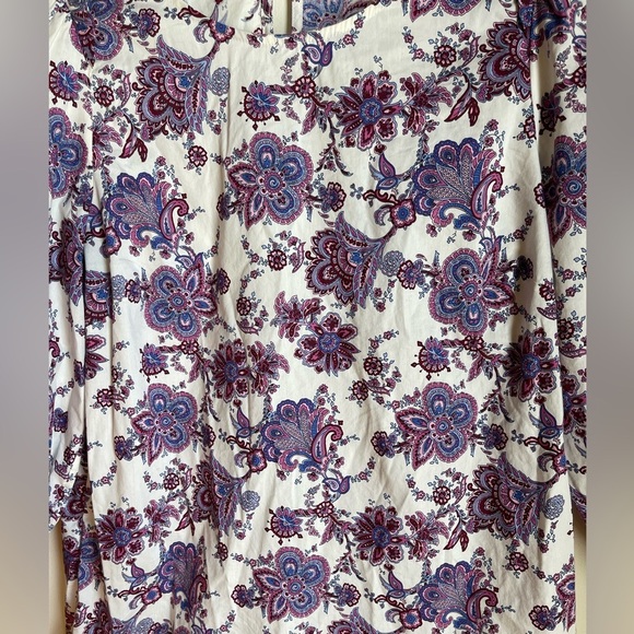 Talbots Puff Sleeve Blouse Paisley Print Size Small Bohemian - Picture 4 of 7